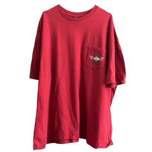 Men Harley Davidson Motorcycle Red TShirt 3XL Plus Bergdale Albert Lea Minnesota